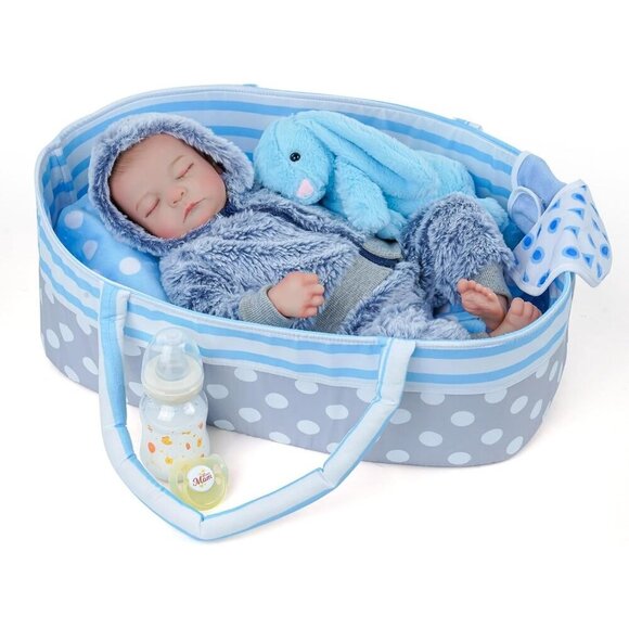 BABESIDE 17" Lifelike Reborn Baby Boy Doll – Full Body Vinyl Newborn